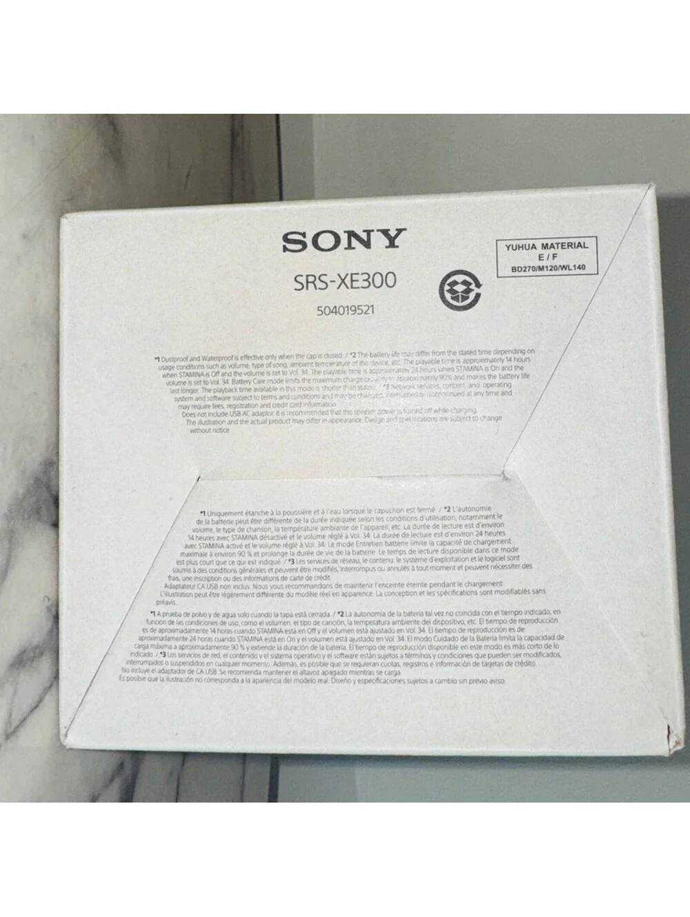NEW SONY XE300 Portable Bluetooth Speaker Waterproof 25hr Battery Blue NIB